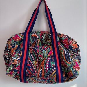 Vera Bradley Vibrant Multicolor Paisley Gym/Weekend Bag